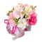 Bukiet kwiatów mydlanych Gracja mix - różowy
