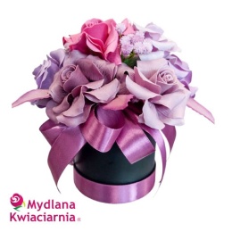 Elegancki bukiet mydlanych kwiatów - 9 róż