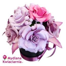 Elegancki bukiet mydlanych kwiatów - 9 róż