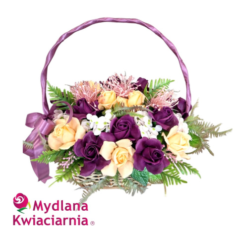 Bukiet mydlany Wenus Premium w koszyku Bukiet mydlany Wenus Premium w koszyku