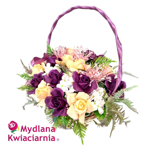 Bukiet mydlany Wenus Premium w koszyku Bukiet mydlany Wenus Premium w koszyku