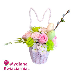 Bukiet mydlany Wielkanocny w koszyku