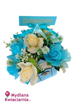 Bukiet mydlany - podziękowanie w dekoracyjnym pudełku KREDKA