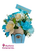 Bukiet mydlany flower box koperta Bukiet mydlany flower box koperta