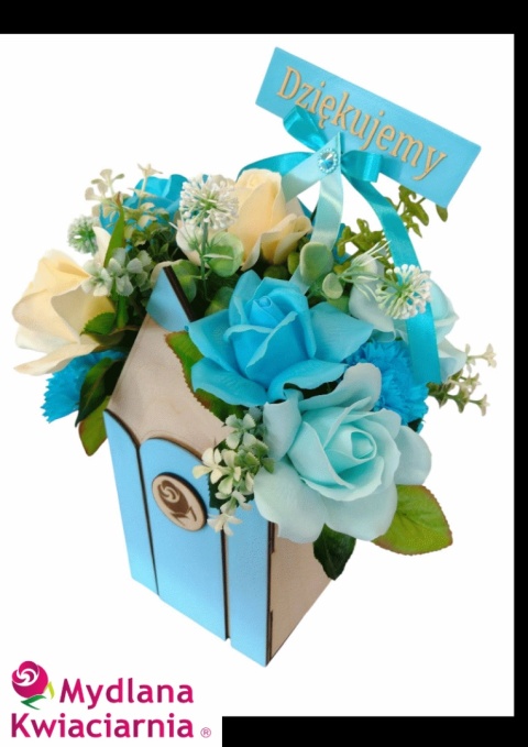 Bukiet mydlany flower box koperta Bukiet mydlany flower box koperta