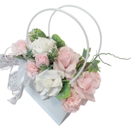 Bukiet mydlany flower box koperta