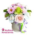 Elegancki bukiet mydlanych kwiatów Flowerbox - 35 róż