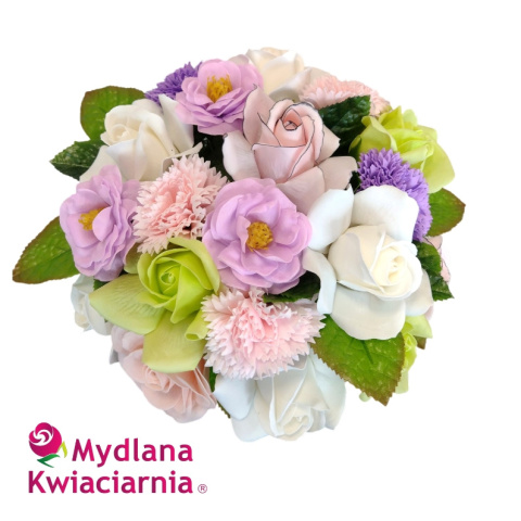Elegancki bukiet mydlanych kwiatów Flowerbox - 35 róż Elegancki bukiet mydlanych kwiatów Flowerbox - 35 róż
