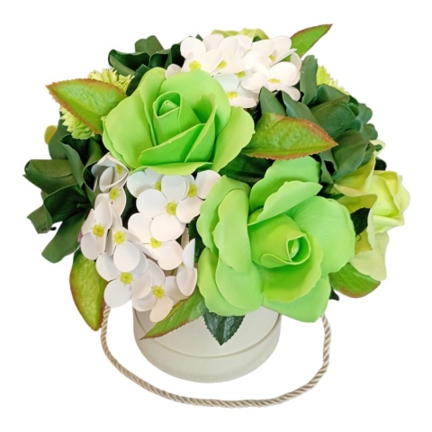 Elegancki bukiet mydlanych kwiatów - 15 pachnących kwiatów