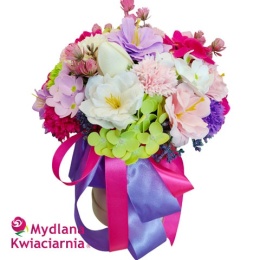 Elegancki bukiet mydlanych kwiatów - 35 pachnących kwiatów