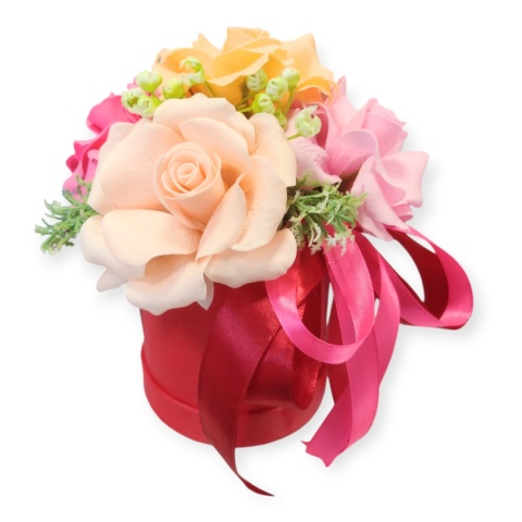 Elegancki bukiet mydlanych kwiatów - 5 róż