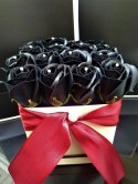 Kwiaty Mydlane FlowerBox bukiet LUX 18 róż- czarny