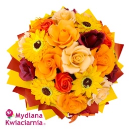 Stylowy bukiet mydlanych róż Arkadia - 24 kwiaty mydlane