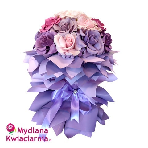 Stylowy bukiet mydlanych róż Arkadia - 21 róż Stylowy bukiet mydlanych róż Arkadia - 21 róż