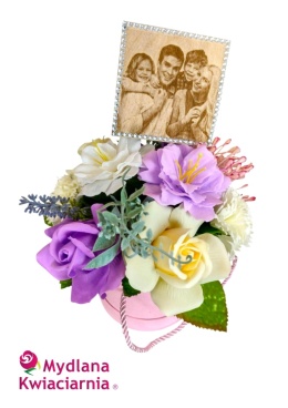 Topper ze zdjęciem - grawerowana fotografia na drewnie 10x10 cm